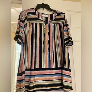 Cute strip plus size top